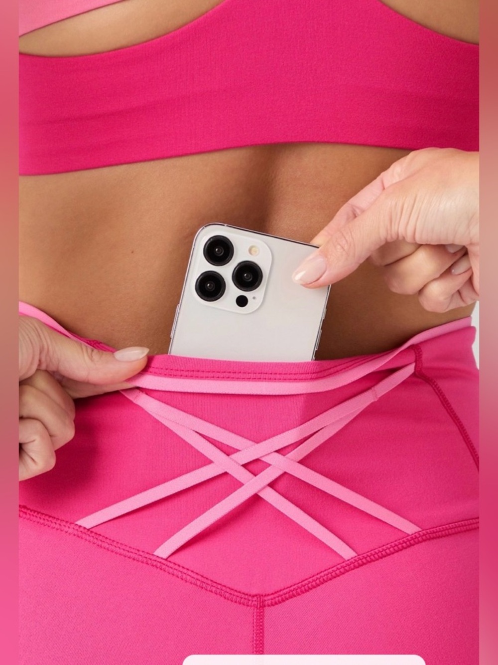 Fabletics Hot Pink High-Waist Leggings and matching bra